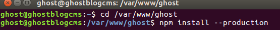 install Ghost Blog CMS on Ubuntu